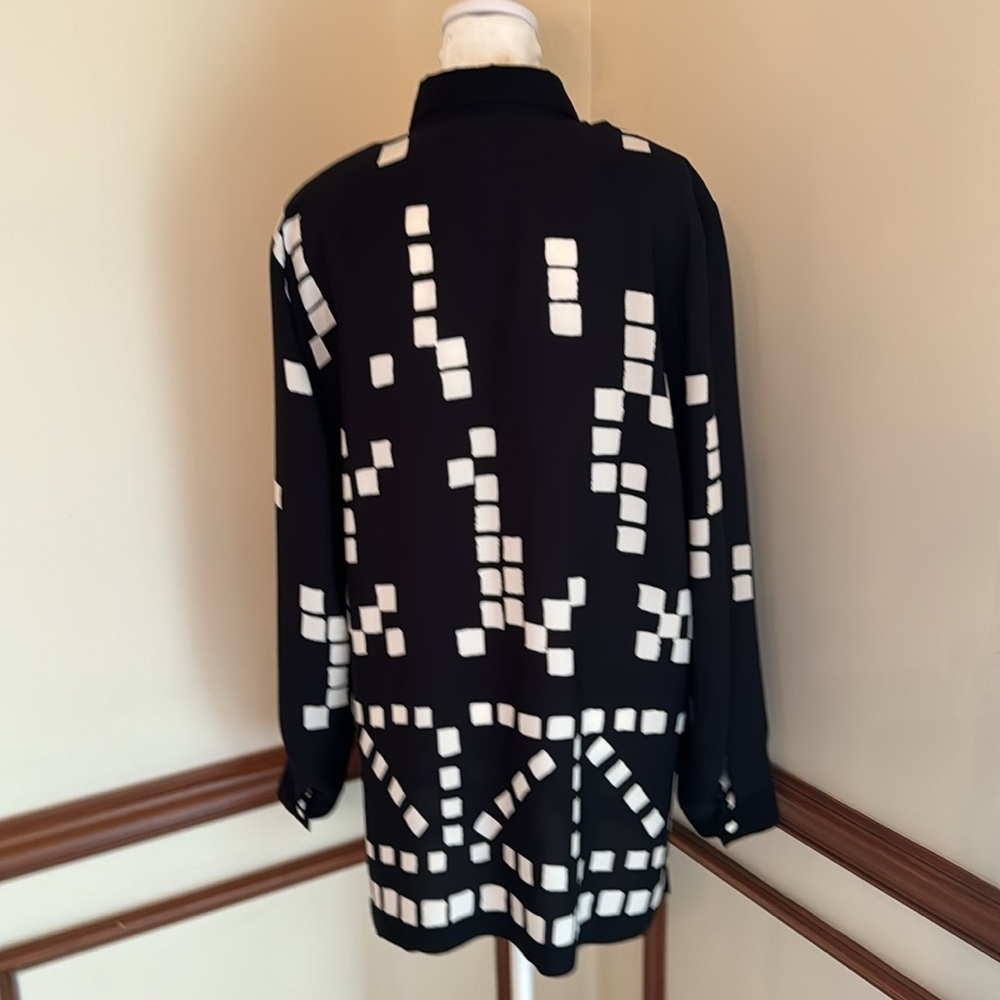 Vintage Peter Popovitch Graphic Button Down Blouse - Picture 7 of 15